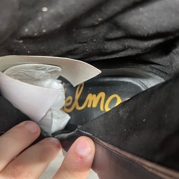 Sam Edelman Ivette Block Heel Boots Womens 10 Black Ankle Sleek Cute Sexy - Picture 8 of 8